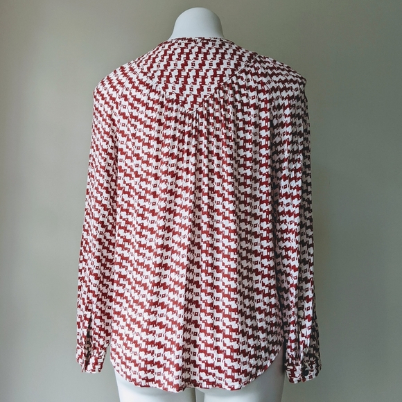 Maeve by Anthropologie Button Front Dog Print Blouse S - Picture 7 of 9